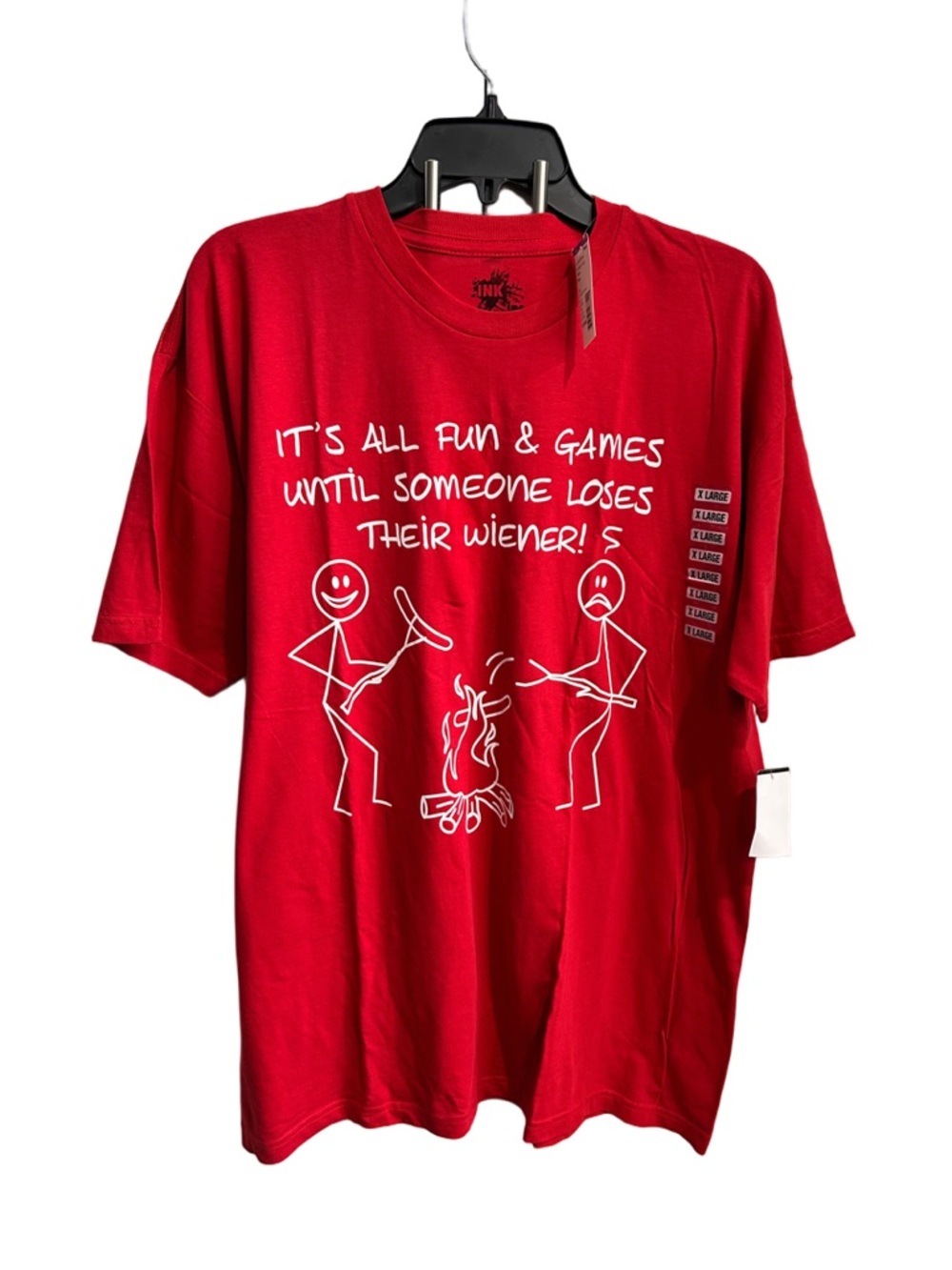 Graphic Short Sleeve Tee - Red - Unknown Brand